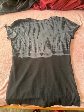 Marika Black Short Sleeve Tie-Dye Top
